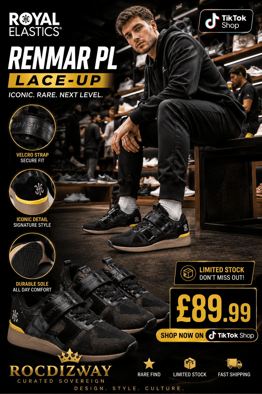 The Renmar PL Lace-Up by Royal Elastics - Image 3
